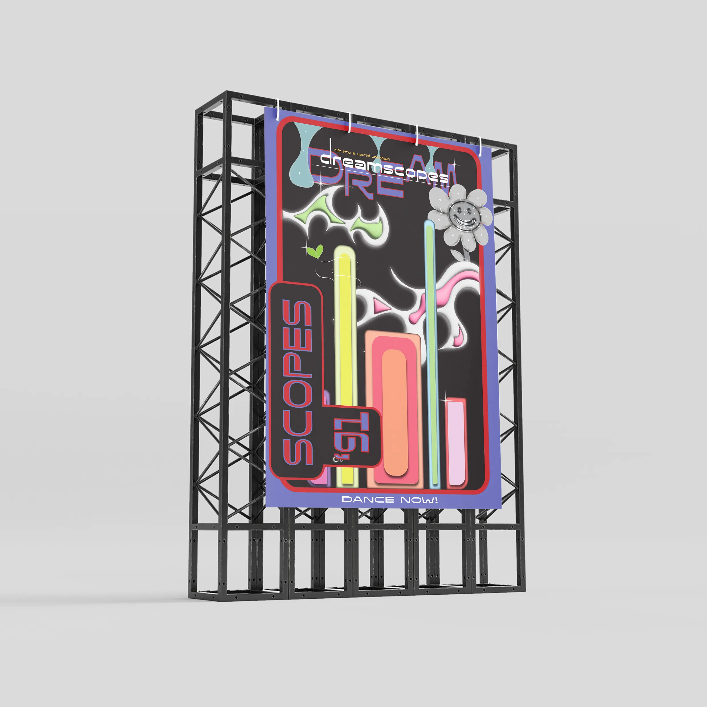Dance Now! - Nostalgic 90s Rave Poster.