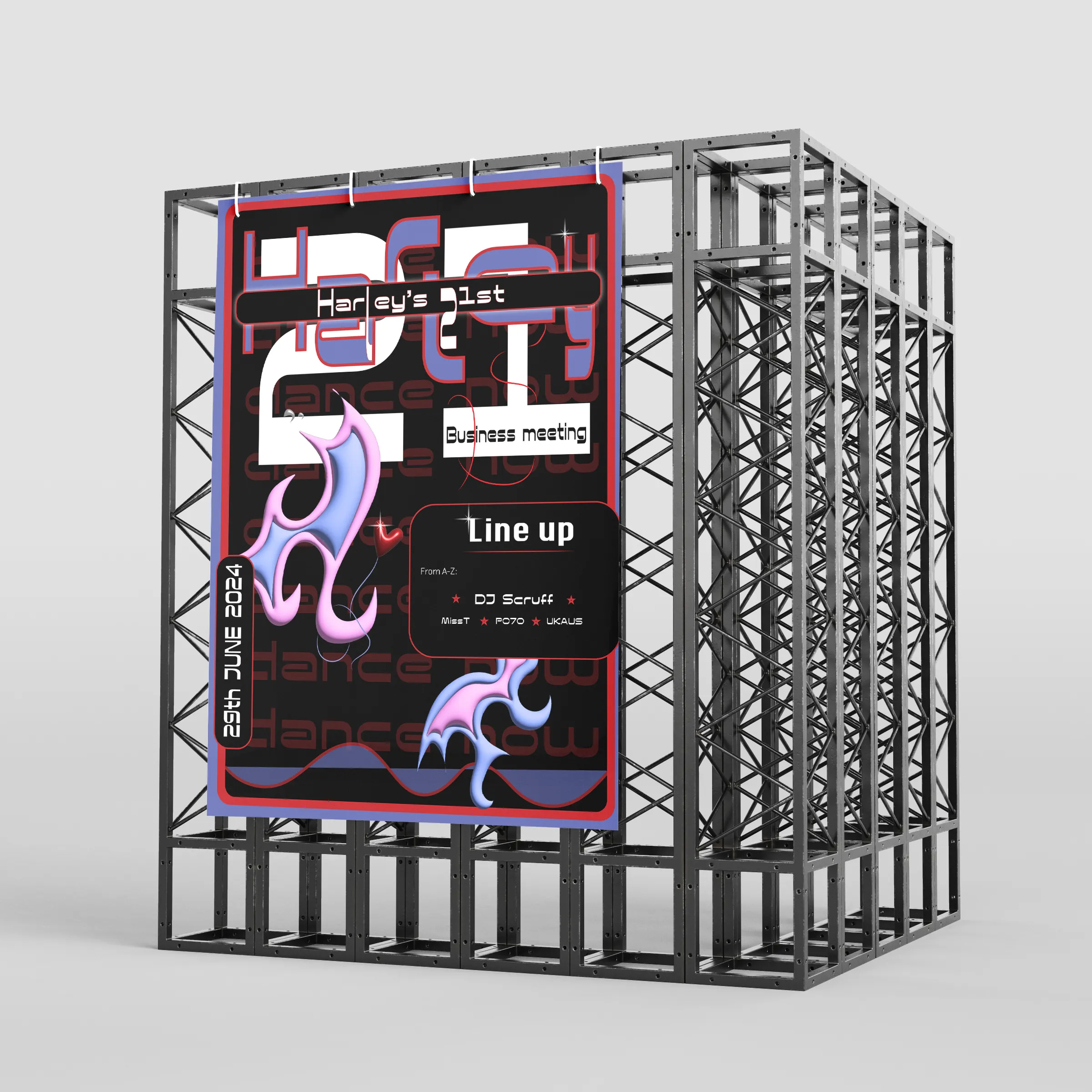 21st Poster - A futuristic feel on a 21st Bday poster